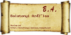 Balatonyi Azálea névjegykártya